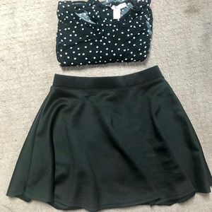 F21 Black Skater Skirt